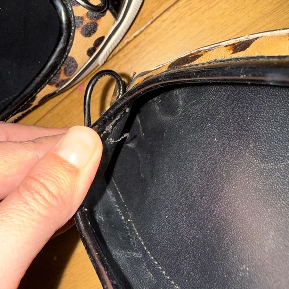 Tory Burch Black and Tan Leopard Flats Size 7.5